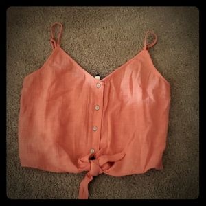 Crop top peach colored tank
